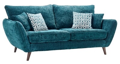 Perth 2 Seater High Back Sofa - Monsoon Fabric | Elsie Fabric | Perugia Fabric