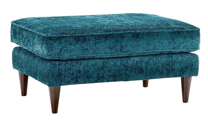 Perth Footstool - Monsoon Fabric | Elsie Fabric | Perugia Fabric