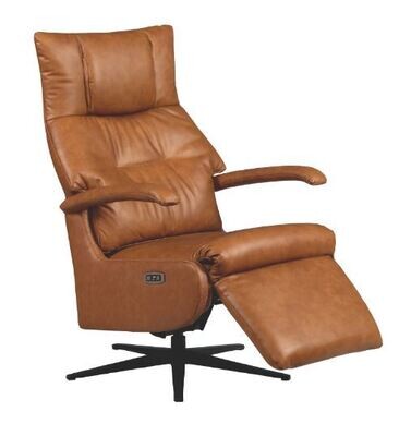 Luca Electric Reclining Accent Chair - Cashmere | Steel | Tan