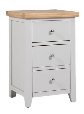 Ferndale 3 Drawer Bedside Table - Painted Grey
