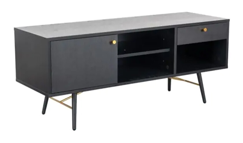 Barcelona TV Unit 1.5 Metre - Black &amp; Copper