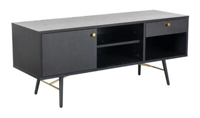 Barcelona TV Unit 1.5 Metre - Black &amp; Copper