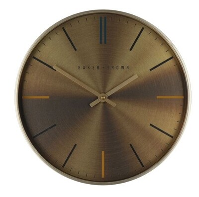 Baker & Brown Metallic Clock - Green | Gold