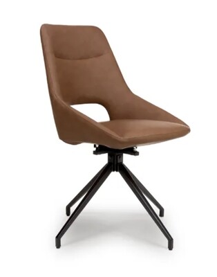 Ace Swivel Dining Chair - Tan