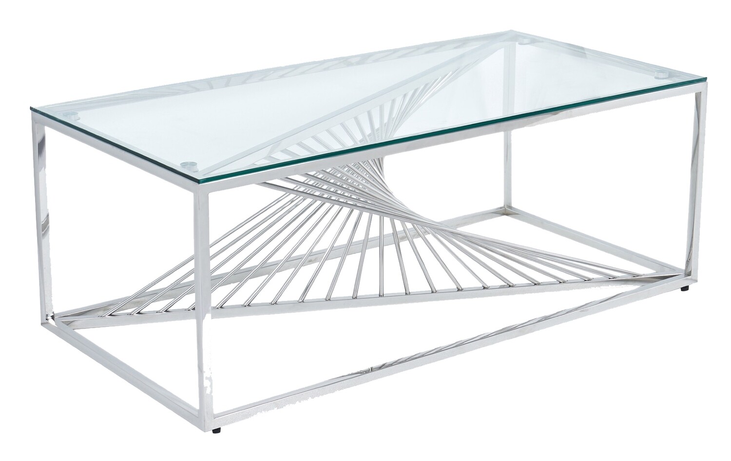 Calabria Coffee Table - Glass | Stainless Steel