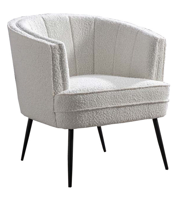 Wendy Bouclé Chair - Cream | Grey