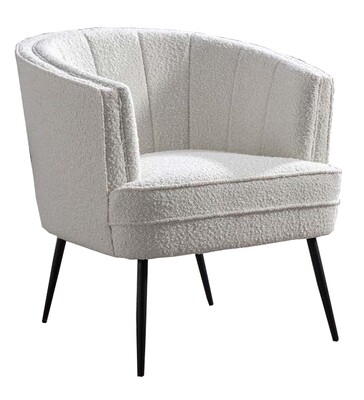 Wendy Bouclé Chair - Cream | Grey