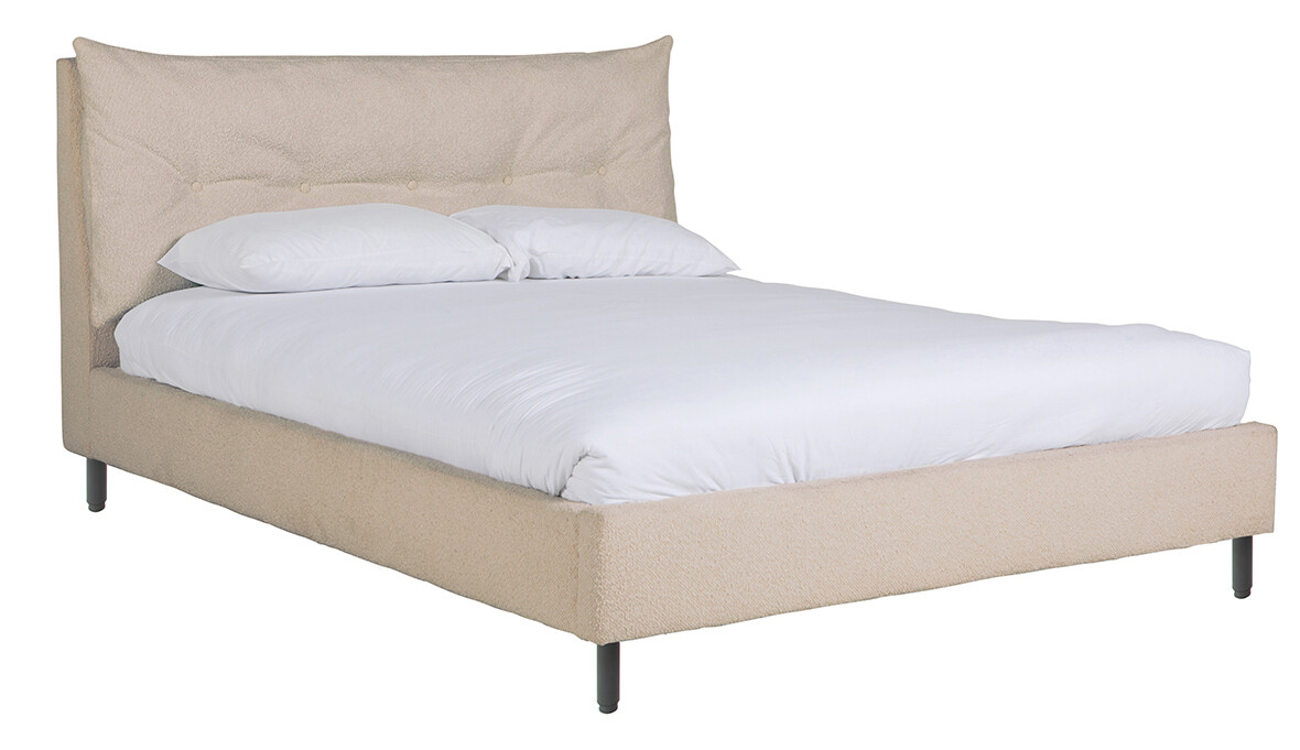 Avery Boucle Bed Frame Latte Caffrey s Furniture Nationwide Delivery