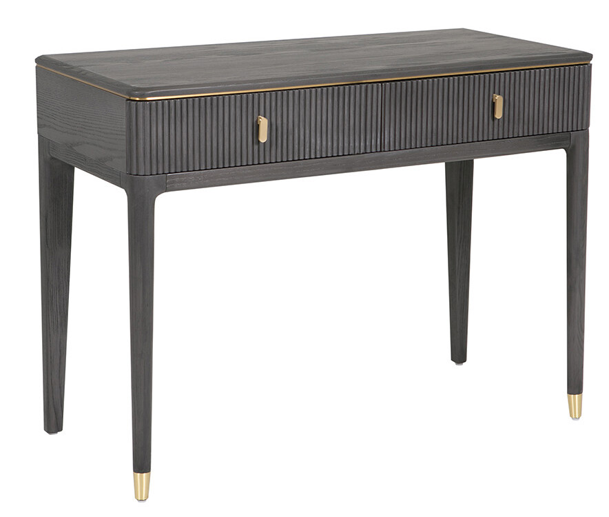 Diletta Dressing Table 2 Drawer - Stone | Ebony