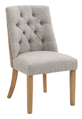 Mayfair Dining Chair - Dove & Tan Fabric Mayfair Dining Chair - Dove & Tan Fabric