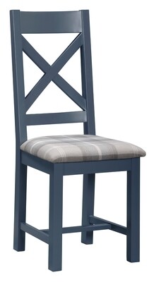 Capri X Back Dining Chair - Midnight Blue | Oak