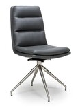 Nobo Swivel Dining Chair - Grey | Ochre | Taupe  - Stainless Steel Legs (SOLD IN PAIRS)