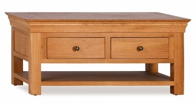 Delta Oak 2 Drawer Coffee Table