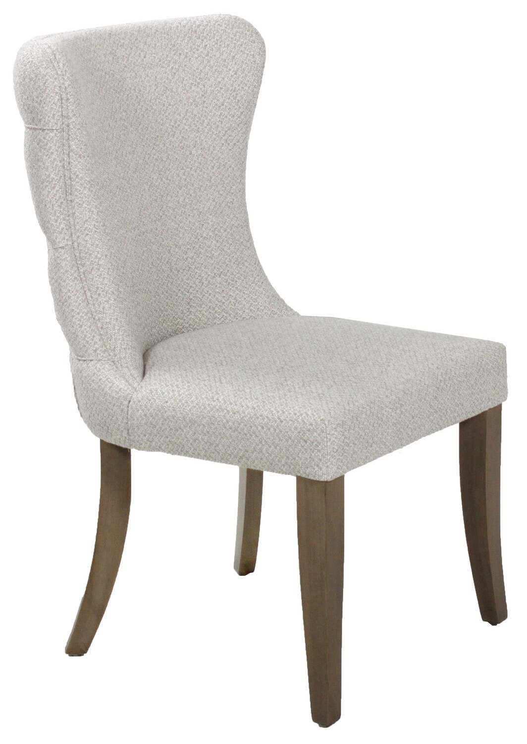 Duke Dining Chair - Cream | Silver Fabric