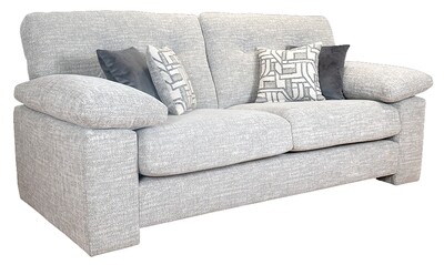 Megan Fabric 2 Seater - Grey | Ivory | Silver | Steel