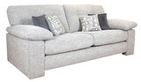 Megan Fabric 3 Seater - Grey | Ivory | Silver | Steel