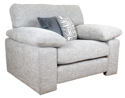 Megan Fabric Armchair - Grey | Ivory | Silver | Steel
