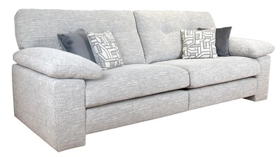 Megan Fabric 4 Seater - Grey | Ivory | Silver | Steel