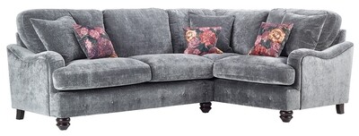 Millie Fabric Corner Chaise - Charcoal | Pink | Silver | Taupe