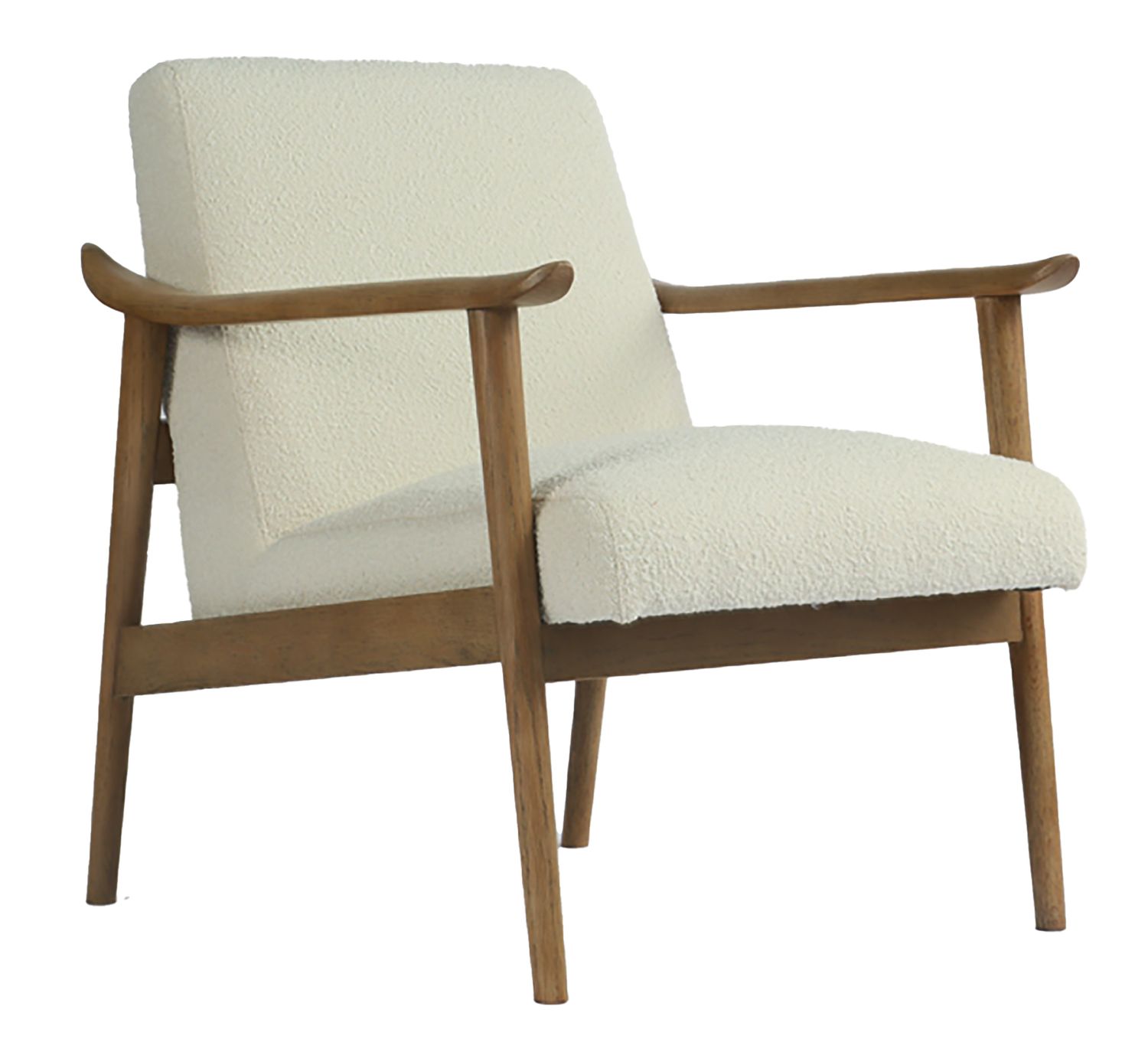 Oliver Occasional Chair - Antique White Bouclé Fabric