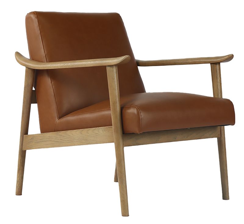 Oliver Occasional Chair - Tan Leather