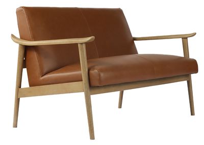 Oliver 2 Seater - Tan Leather