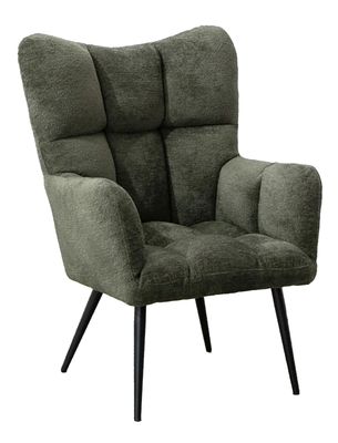 Reese Occasional Chair - Green | Light Grey | Rust Bouclé Fabric