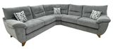 Billie Fabric 2 Corner 2 Sofa - ​Brown | Charcoal | Cream | Grey | Silver