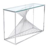 Calabria Console Table - Glass &amp; Stainless Steel