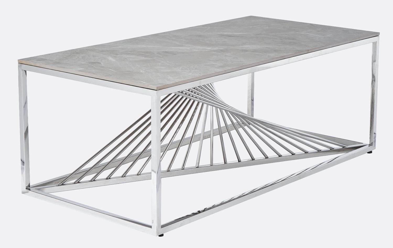 Calabria Coffee Table - Sintered Stone | Stainless Steel