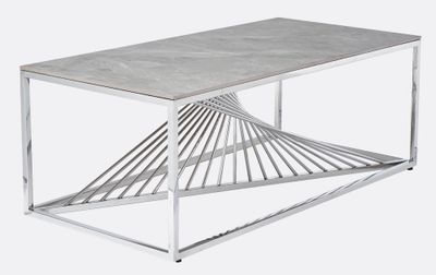 Calabria Coffee Table - Sintered Stone | Stainless Steel
