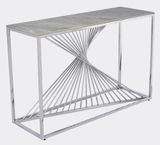 Calabria Console Table - Sintered Stone &amp; Stainless Steel