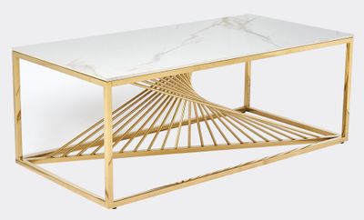 Calabria Coffee Table - Sintered Stone | Gold