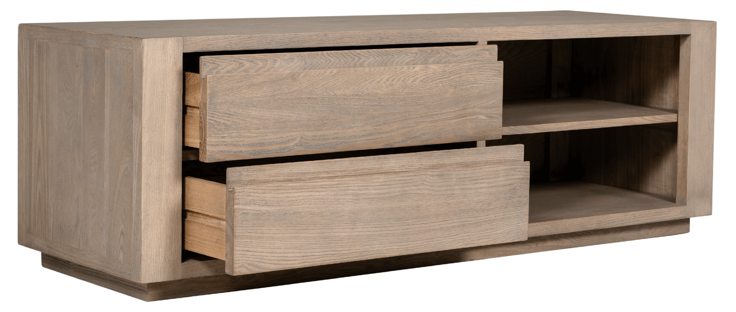 Falun TV Unit - Smoked Oak