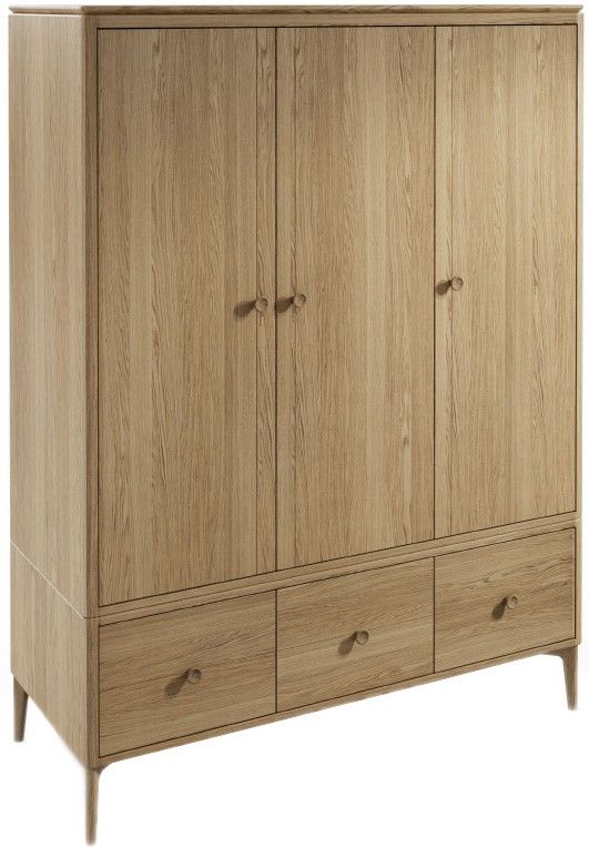 Hadley 3 Door Wardrobe - Natural Oak