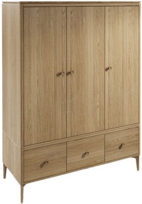 Hadley 3 Door Wardrobe - Natural Oak