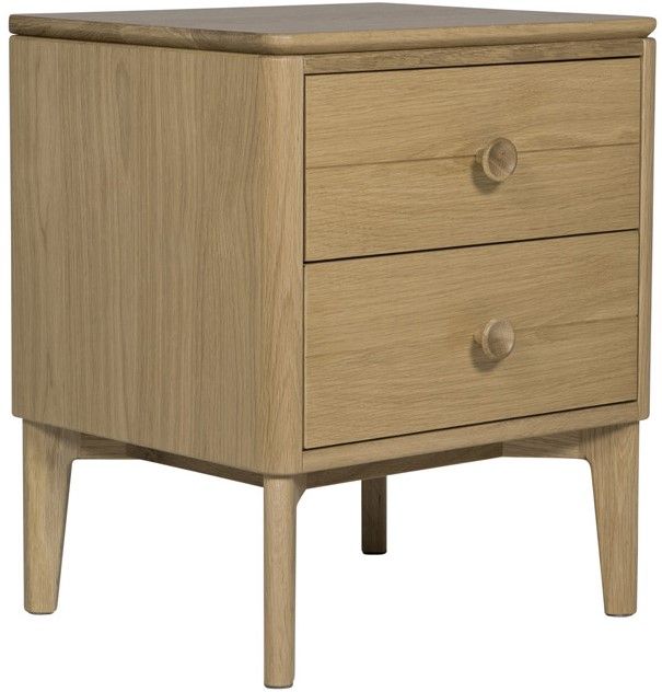 Hadley 2 Drawer Bedside Table - Natural Oak