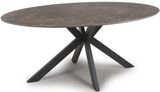 Galaxy Oval Dining Table 1.8m - Dark Grey Sintered Stone