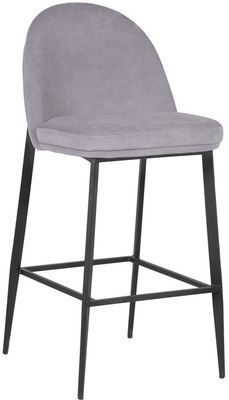 Valent Velvet Bar Stool - Light Grey | Dark Grey | Blue