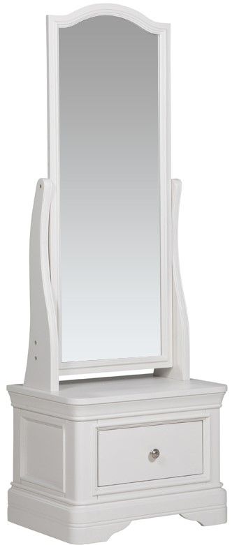 Mabel Cheval Mirror - Bone White | Taupe