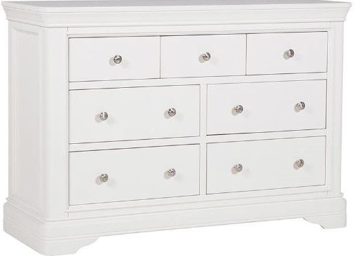 Mabel 7 Drawer Dressing Chest - Bone White | Taupe