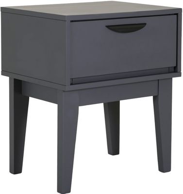 Luna Bedside Table - Dark Grey | Taupe