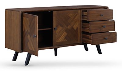 Nevada Triple Sideboard - 2 Doors &amp; 3 Drawers - Mindi Wood
