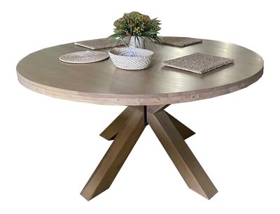 Pederson Round 1.5m Dining Table - Smoked Oak