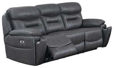 Frankie 3 Seater Electric Reclining Sofa - Grey