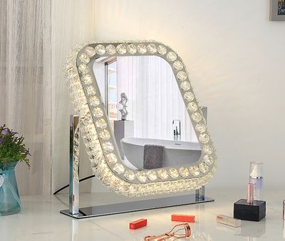 Hollywood California Crystal Swivel Mirror 400 x 500 mm PORTRAIT