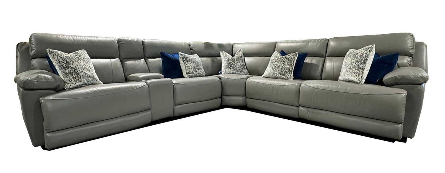 Francesco All Electric Corner Sofa - Grey Leather