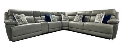 Francesco All Electric Corner Sofa - Grey Leather