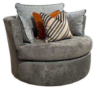 Dorset Swivel Chair - Grey | Mink | Nutmeg | Silver