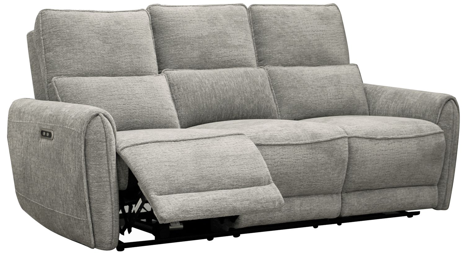 Orbit 3 Seater Power Recliner Sofa - Grey Fabric